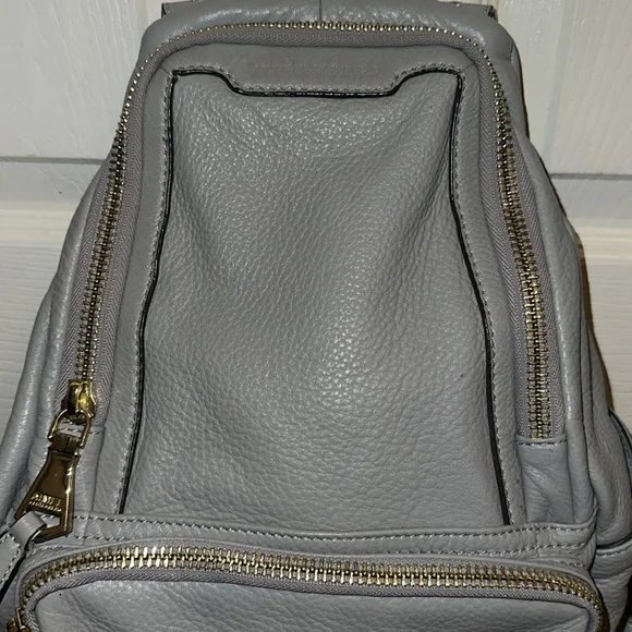 Aimee Kestenberg Gray Leather Backpack - Picture 3 of 13